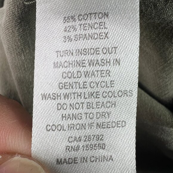 Joie Pants Women's 32x26* High Rise Front Seam Crop Green Stretch Chinos Tag L - Picture 8 of 16